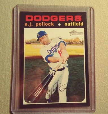 A.J. Pollock 2020 Topps Heritage High Number SP Card #412 Dodgers - Image 1 of 2