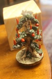 Crown N Capodimonte Porcelain ~ Gnarled Tree with Candles ~ Italy - Picture 1 of 1