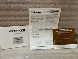 Guía de funcionamiento OEM Pioneer CS-410 + centros de servicio y tarjeta de garantía NO COPIA - Imagen 1 de 1