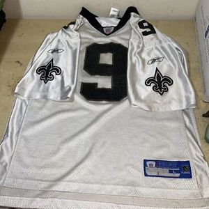 Drew Brees #9 XL Reebok On Field White New Orleans Saints Jersey NFL Length +2" - Picture 1 of 5