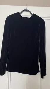 M&S Velvet Blouse 12 - Picture 1 of 6
