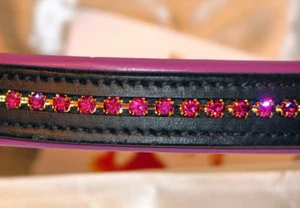 FSS Cristal Bling CARAMELO ROSA Acolchado Ceja Alemana Hecho a Personalizado Brillo NUEVO - Imagen 1 de 3
