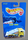 Vtg. 1992 Hot Wheels Ramp Truck Yellow Mainline #187 1:64 Black Wall 5 Spoke Moc