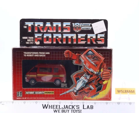 Ironhide 100% Complete Boxed 1984 Vintage Hasbro Action Figure G1 Transformers Cover