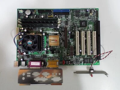 AOpen AX34 PRO Socket 370 ATX Motherboard + Celeron 533A, 384MB RAM - Image 1 of 4