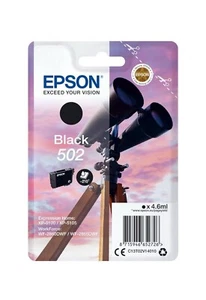 Czarna lornetka Epson 502 Oryginalny wkład atramentowy, standard - BEZPŁATNA WYSYŁKA W WIELKIEJ BRYTANII - Zdjęcie 1 z 4