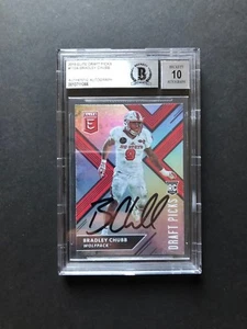 Bradley Chubb 2018 Elite Draft Picks RC autographed Beckett BAS Perfect 10 slab - Picture 1 of 1