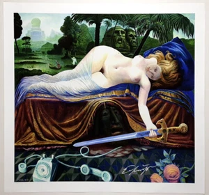 Ernst Fuchs: Judith mit dem Haupt des Holofernes. - (Giclee auf Leinwand, 2012 - Bild 1 von 1