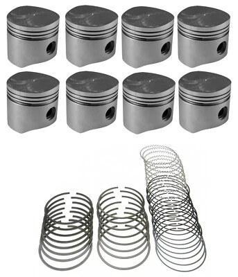 PISTONS 4-barrel Dome Cast Set/8+Rings Kit for 1964-1966 Dodge/Plymouth 273 .030 - Image 1 of 4