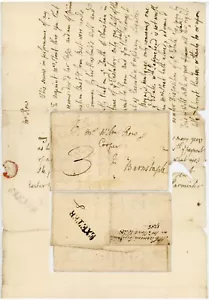 1756 LETTER RICHARD PARMINTER EXETER to WILLIAM ROW COOPER of BARNSTAPLE 3d - Picture 1 of 5