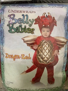 ⚡️Belly Babies Plush Red Dragon Halloween Costume Child's (Small 4-6) - Picture 1 of 2