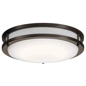 14" Olde Bronze LED Flush Mount Ceiling Light - Picture 1 of 6