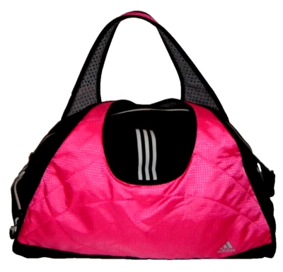 adidas 3-Stripes Logo ClimaProof Ultimate Club Gym Bag Sport Hand Bag Black Pink - Image 1 of 4