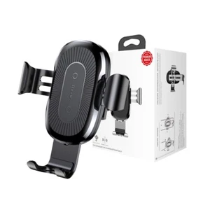 Baseus Wireless Charger Gravity Car Mount Phone Bracket Air Vent Holder - Black - Picture 1 of 9