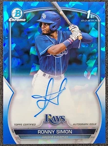 Bowman Sapphire 2023 primer automático Ronny Simon #BSPA-RSN - Imagen 1 de 2