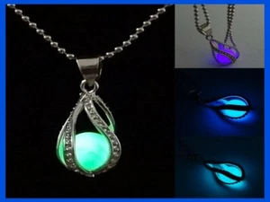 The Little Mermaid's Teardrop Glow in the Dark Necklace Christmas Gift - Picture 1 of 5