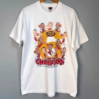 Camiseta Jordan Rodman XL Vintage 1998 Chicago Bulls "6" Time NBA Final Champions Foto 1 de 4