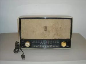 Vintage Mid Century Modern Zenith AM/FM Tube Tabletop Radio Model C724P WORKS - Picture 1 of 6
