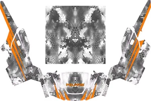 Graphic Kit Vinyl Wrap Decals Sticker Polaris General 2 Door White Camo - Bild 1 von 3