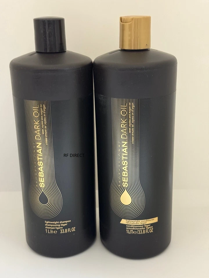 Sebastian DARK OIL Shampoo and Conditioner 33.8 oz Duo + 2 free pumps NEW - Image 1 of 1