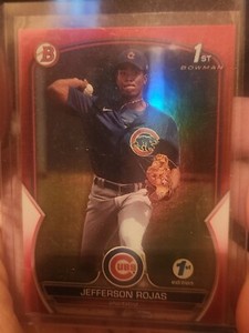 2023 Bowman FIRST EDITION Jefferson Rojas 2/5 Red Refractor  1st BOWMAN CARD