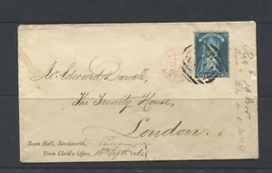 VICTORIA 1860 COVER BEARING 6D QUEEN ON THRONE FROM BEECHWORTH TO LONDON. VF. - Picture 1 of 2
