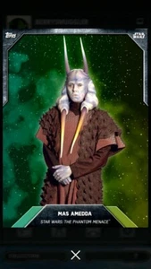 Mas Amedda 2016 Star Wars Card Trader S3 Green Gradient 1201 Digital SWCT - Imagen 1 de 1