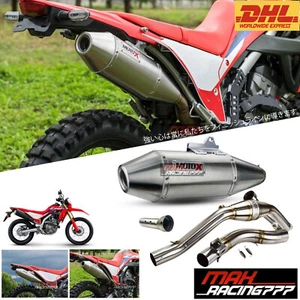 EXHAUST FULL SYSTEM STAINLESS RACHING FIT FOR HONDA CRF300L RALLY RL 20-2025 - Picture 1 of 7