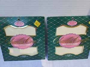 2 New 22 Count CHARLES CRAFT Cross-Stitch HARDANGER Cloth 12x18 IVORY - Picture 1 of 3