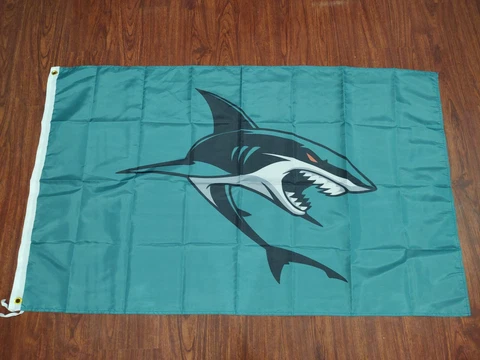 San Jose Sharks 3x5 Flag.  US seller, fast shipping! Cover
