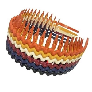 6pcs Fashion Plastic Headbands for Women Girls Hard Teeth Hairbands Model6 - Picture 1 of 8