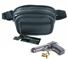 Premium Genuine Leather Holster Waist Belt Clip Pistol Pouch Gun Holder