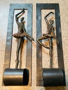 Ballerinas Dancers 2 MCM Wall ART 3D Hanging Metal Plaques Free Shipping! - Picture 1 of 5