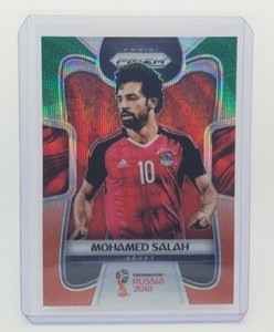 2018 Panini PRIZM World Cup # 54 Mohamed SALAH Liverpool Green Orange Wave Egypt