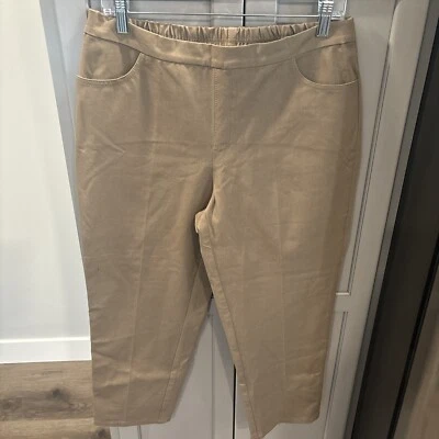 Isaac Mizrahi Live! Calça de tornozelo elástica feminina tamanho 12 pequena bronzeada - Imagem 1 de 4