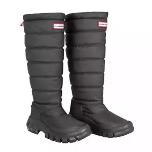 Hunter Intrepid hohe Damen-Schneestiefel wasserdicht & isoliert (schwarz) – Größe 10 - Bild 1 von 6