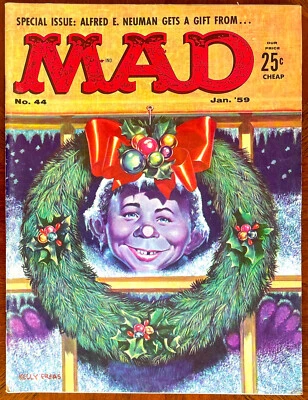 MAD MAGAZINE #44 - Very Fine Minus (7.5)!  1959 - Classic Christmas Issue! - Image 1 of 4