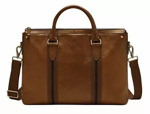 FOSSIL Houston Top Zip Workbag Aktentasche Henkeltasche Tasche Dark Brown Braun - Bild 1 von 4