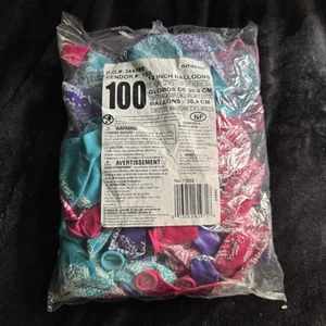 100ct Happy Birthday Confetti printed Balloons 12in - Picture 1 of 2
