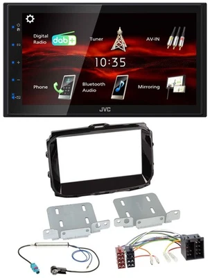 JVC USB Bluetooth MP3 DAB 2DIN Autoradio für Alfa Romeo ISO ab 2013 piano - Bild 1 von 4