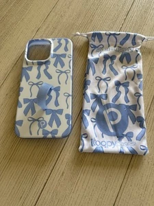 iPhone 16 Pro Max Loopy Case Blue Bows - Zdjęcie 1 z 2