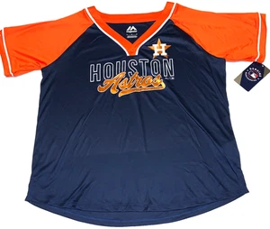 Houston Astros MLB Baseball Team Majestic Jersey New! NWT Womens Ladies LARGE - Picture 1 of 2