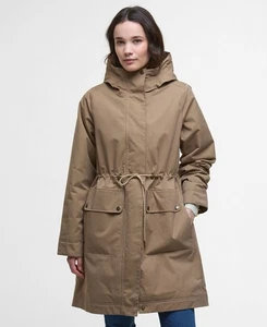Barbour Bowlees wasserdichte Jacke Military braun Damen UK 18 mit Kapuze - Bild 1 von 8