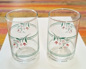 ⭐Tazze di vetro vintage Corelle Corning Rosemarie 8 oz succo rotondo mini bicchiere bevanda - Foto 1 di 7