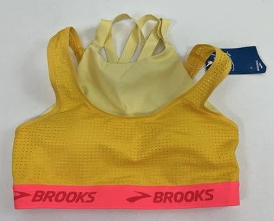 Sutiã Brooks Drive malha corrida tangerina/sunsprite tamanho M novo com etiquetas - Imagem 1 de 4