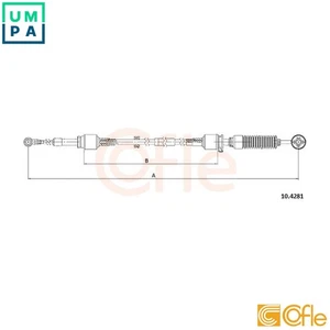 CABLE PULL MANUAL TRANSMISSION 92.10.4281 FOR MINI W17 D14 /1ND 1.4L 4cyl - Picture 1 of 9