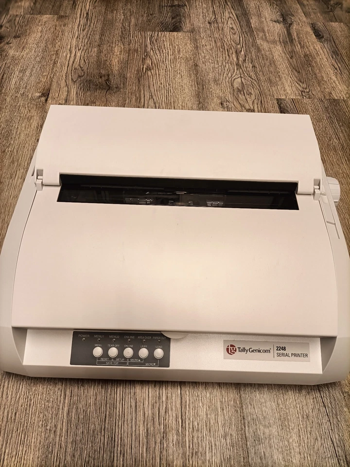 1x TallyGenicom 2248 Serial Nadeldrucker !ohne Nadelkopf! !ohne Papierablage! - Bild 1 von 4