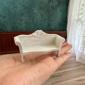 Muebles de sofá miniaturas vintage estilo europeo hecho a mano escala 1:24 - Imagen 1 de 5