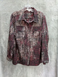 Women's Button Up Blouse 1X Lightweight Office Siren Whimsigoth - Picture 1 of 7
