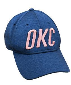 OKC Thunder New Era 9forty Snap Back Hat Cap Navy With Embroidered Orange Logo